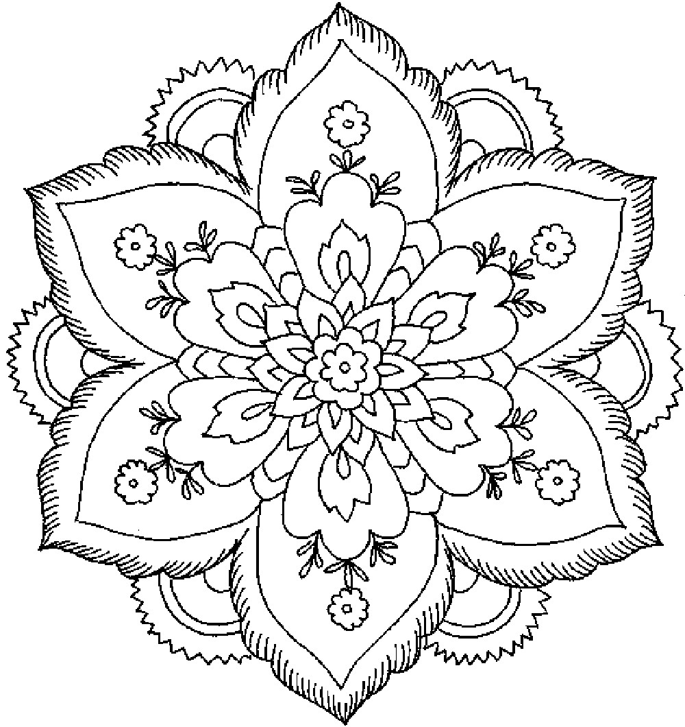 Coloring Pages For Adults Flowers
 Adult Coloring Pages Printable