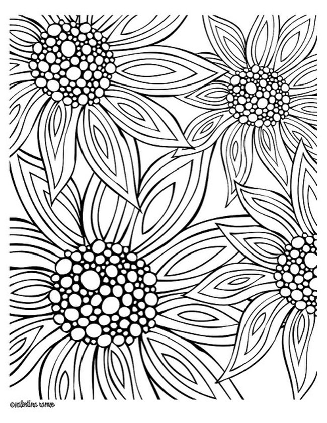 Coloring Pages For Adults Flowers
 12 Free Printable Adult Coloring Pages for Summer