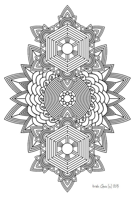 Coloring Pages For Adults Mandala
 Mandala Adult Coloring Page from Zen Out Vol 1