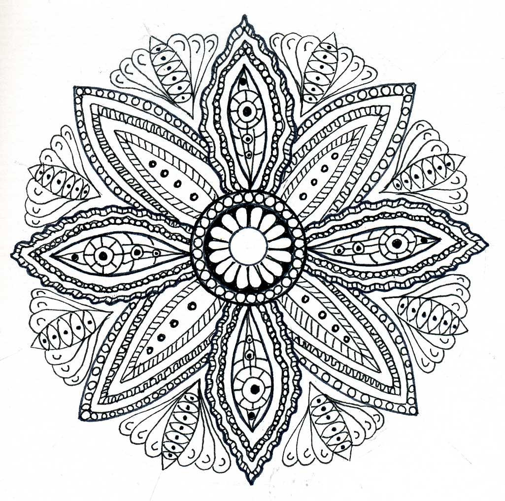 Coloring Pages For Adults Mandala
 dots n doodles Mandala