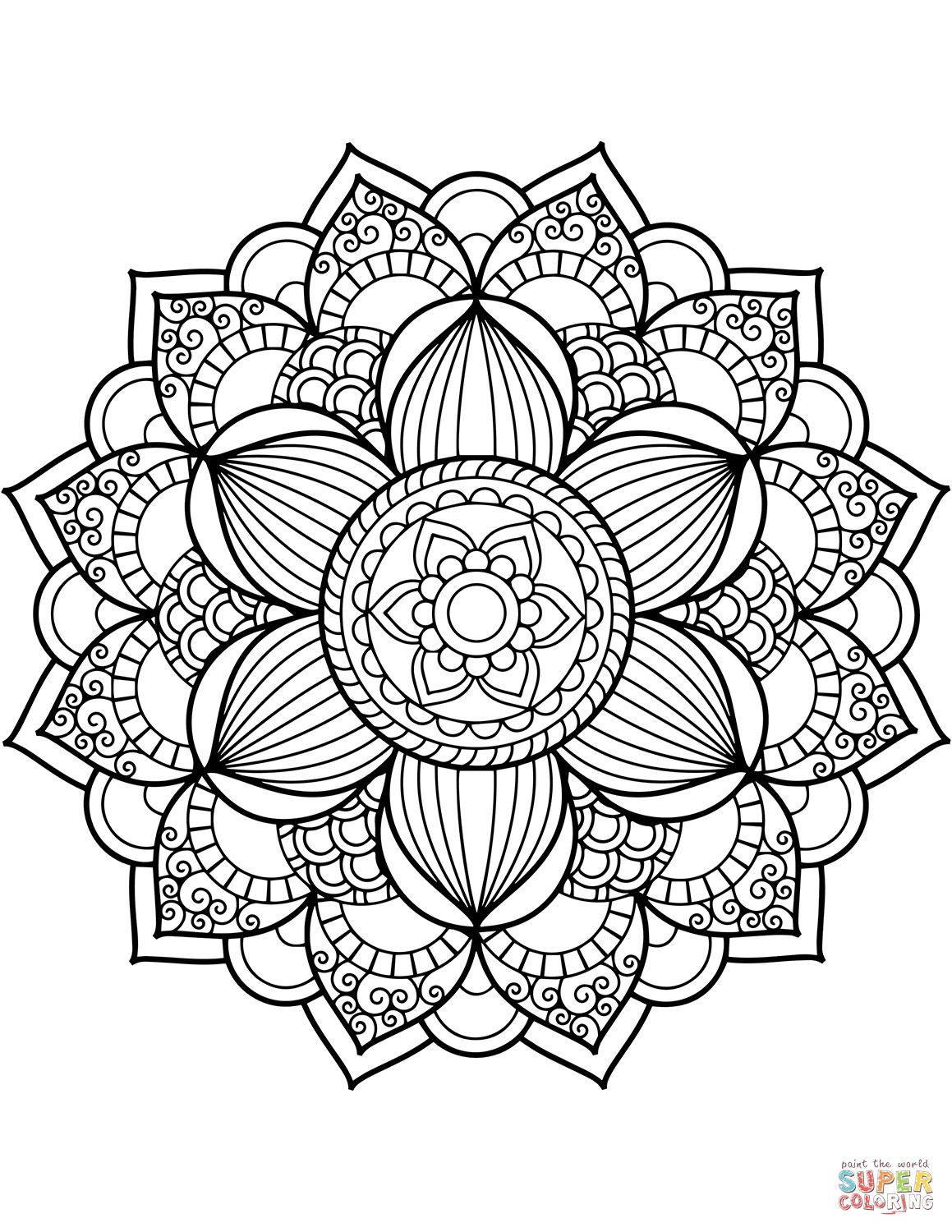Coloring Pages For Adults Mandala
 Flower Mandala coloring page