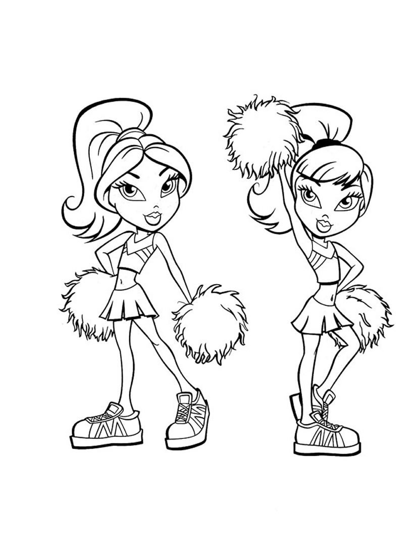 Coloring Pages For Girls
 Bratz pom pom girls coloring pages Hellokids