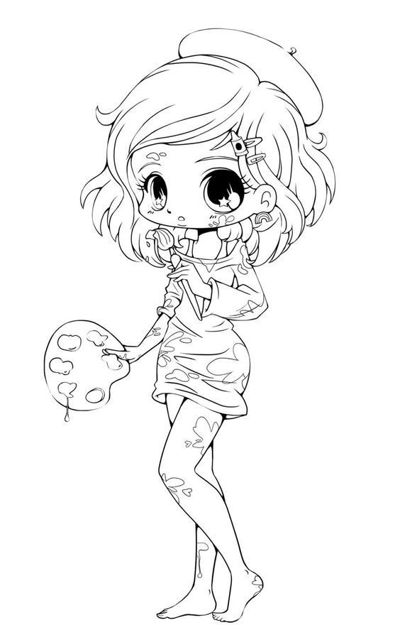 Coloring Pages For Girls Images
 Free Printable Chibi Coloring Pages For Kids