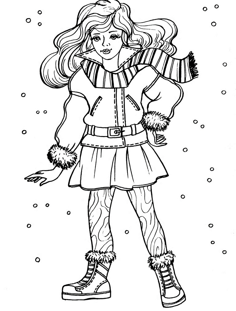 Coloring Pages For Girls Online
 Fashion Coloring Pages For Girls Printable Coloring Home