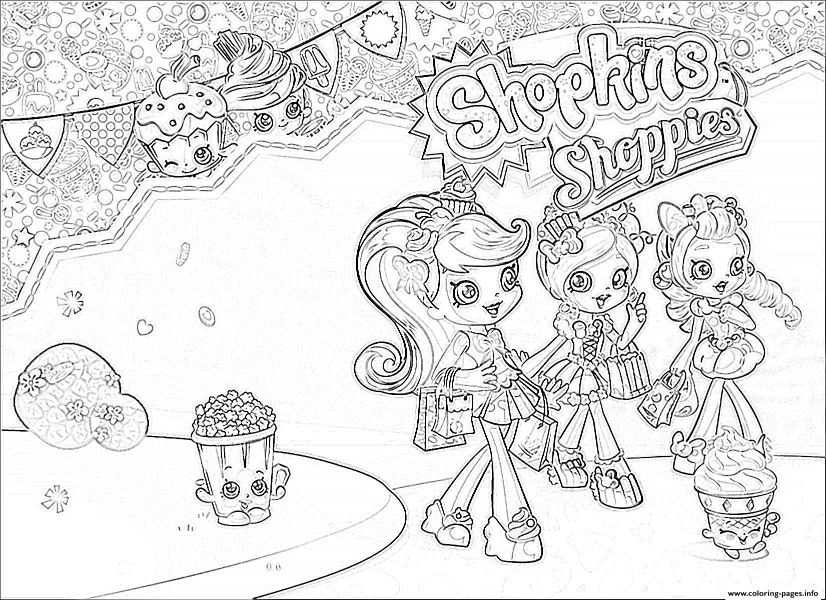 Coloring Pages For Girls Shopkins
 Print shopkins shoppies girls coloring pages
