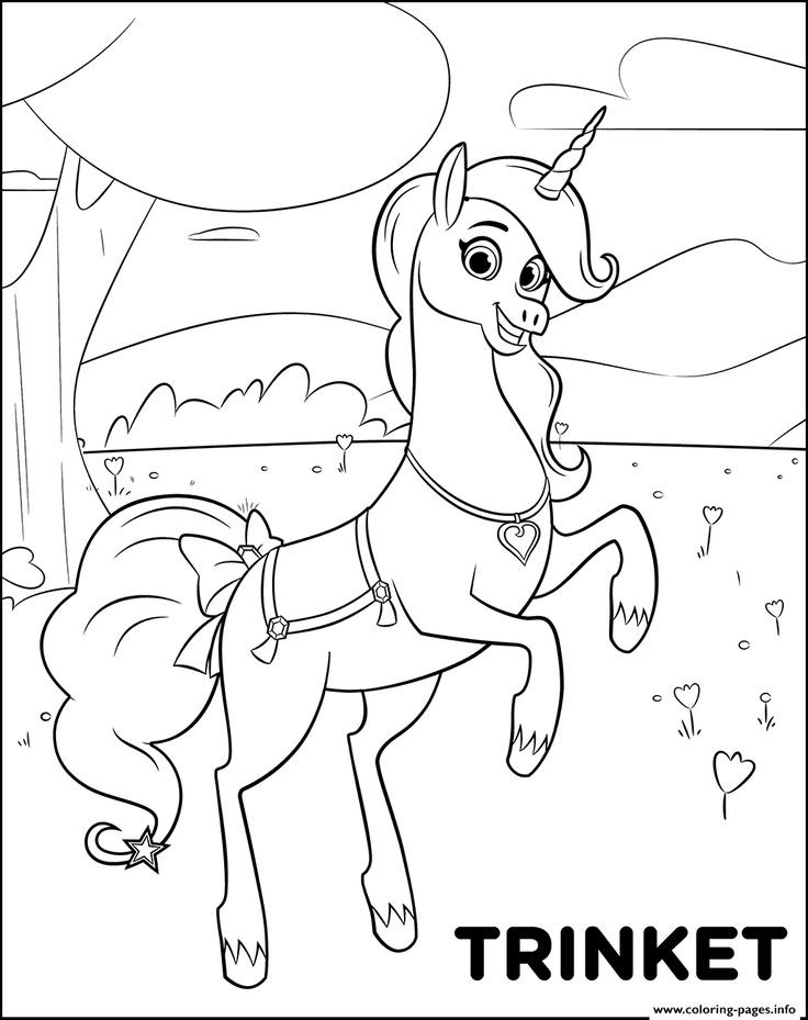 Coloring Pages For Girls Unicorn
 Print Magical Pet Unicorn Trinket for girls coloring pages