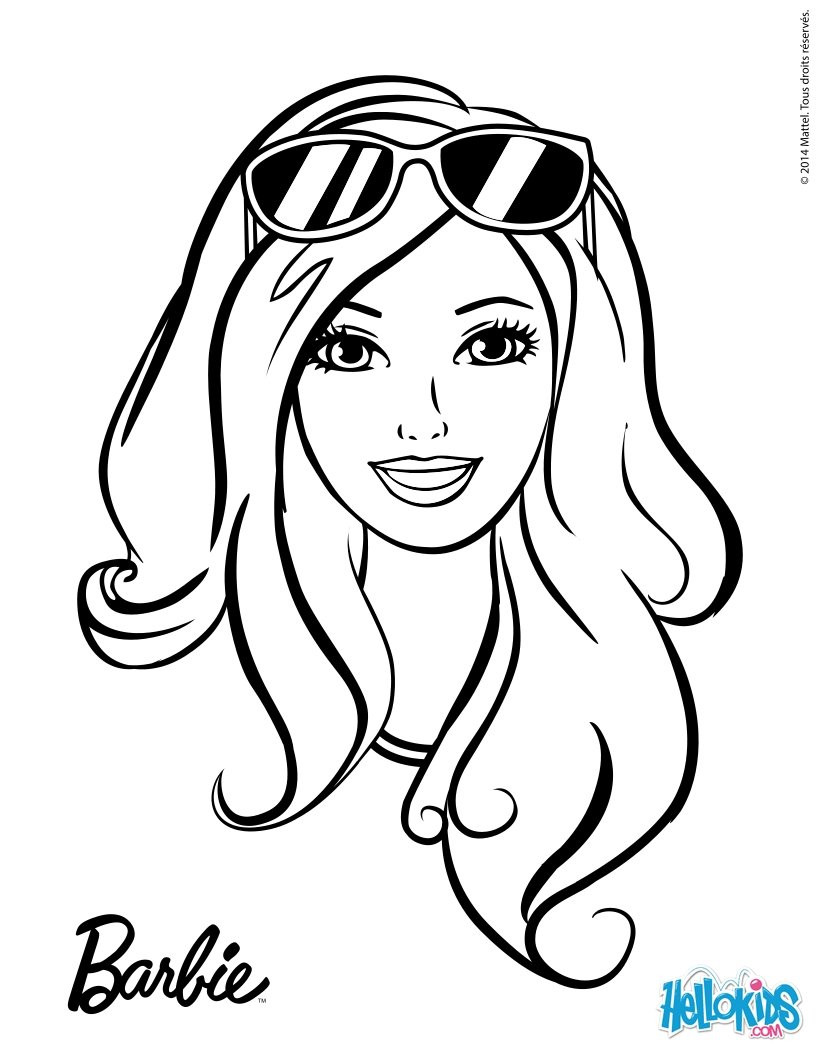 Coloring Pages For Kids Barbie
 Barbie ready for the summer sun coloring pages Hellokids