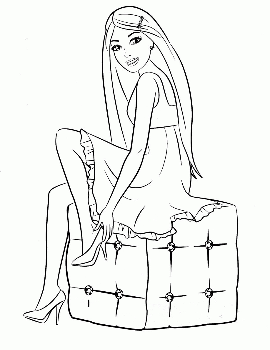 Coloring Pages For Kids Barbie
 Free Printable Coloring Pages Barbie And The Three