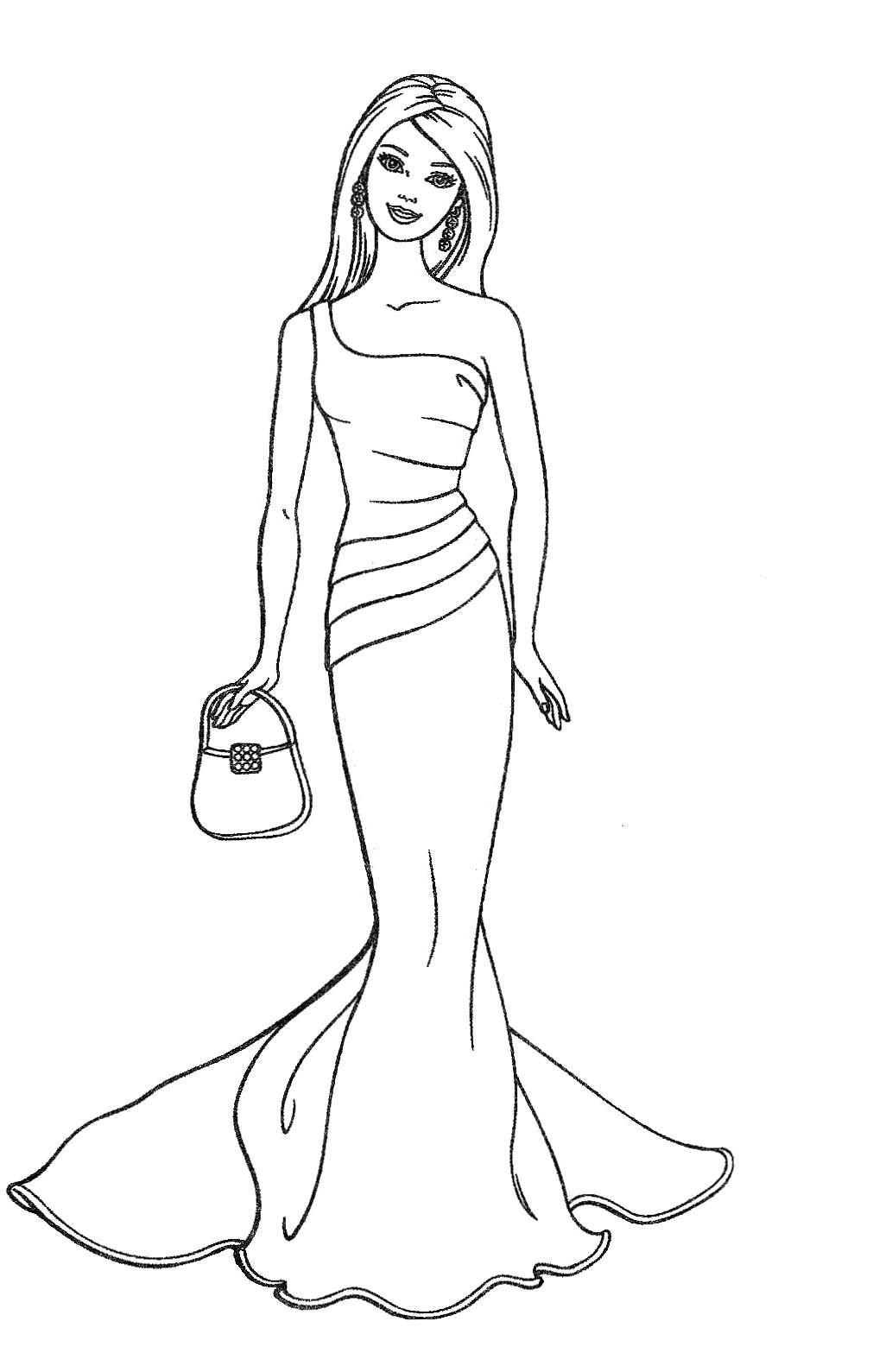 Coloring Pages For Kids Barbie
 barbie fashion coloring page 01