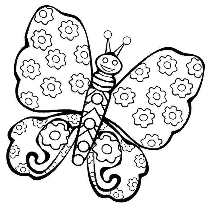 Coloring Pages For Kids Butterflies
 Butterfly Coloring Pages for Girls