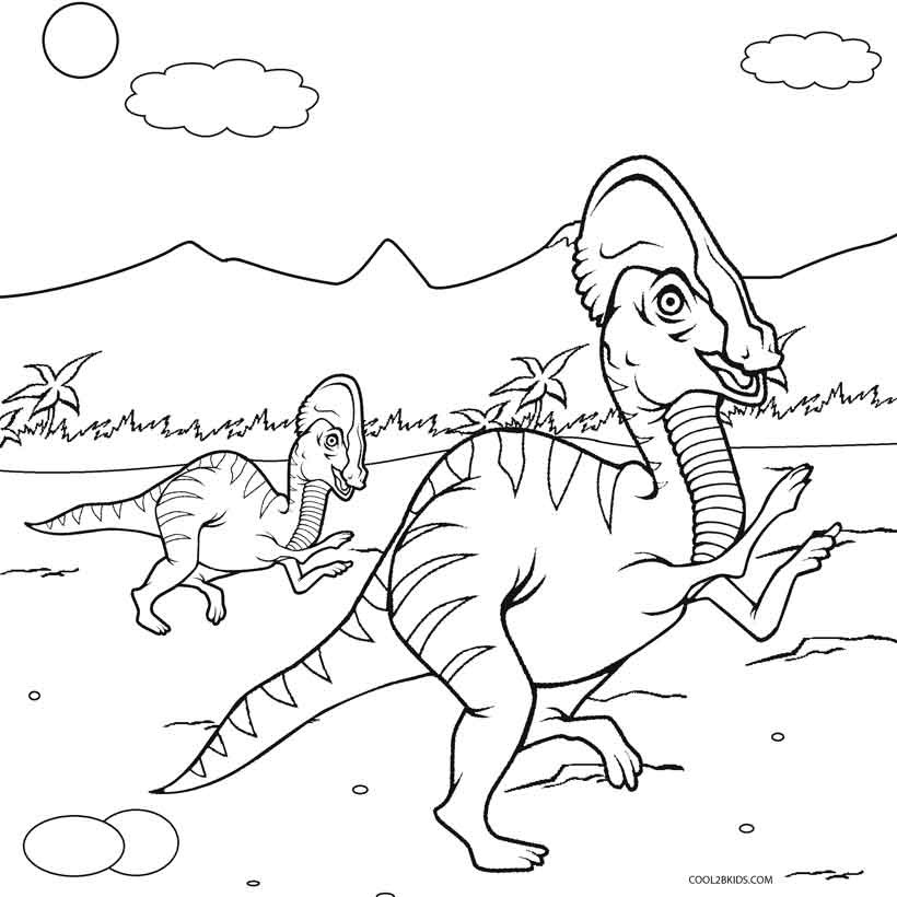 Coloring Pages For Kids Dinosaurs
 Printable Dinosaur Coloring Pages For Kids