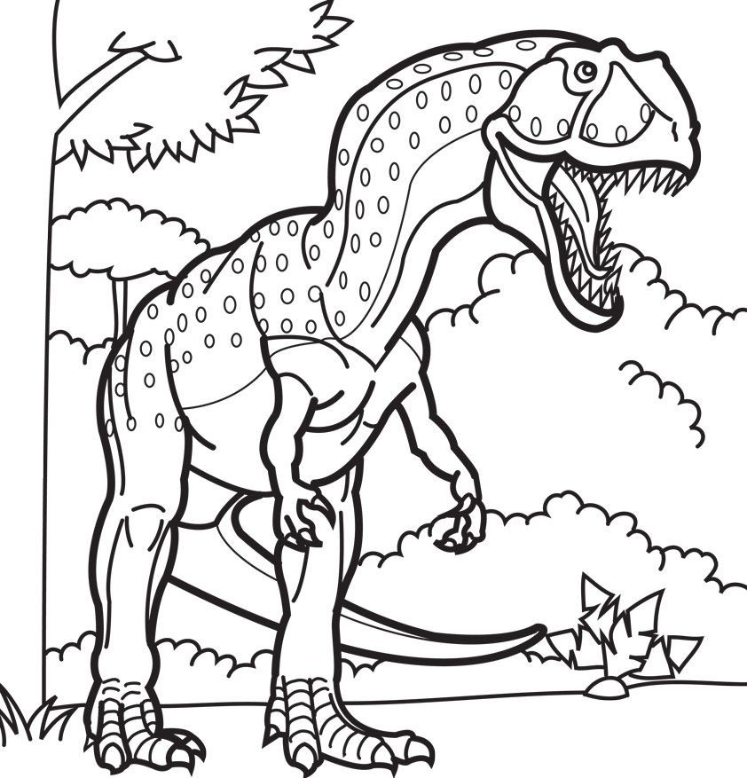 Coloring Pages For Kids Dinosaurs
 Giganotosaurus Coloring Pages