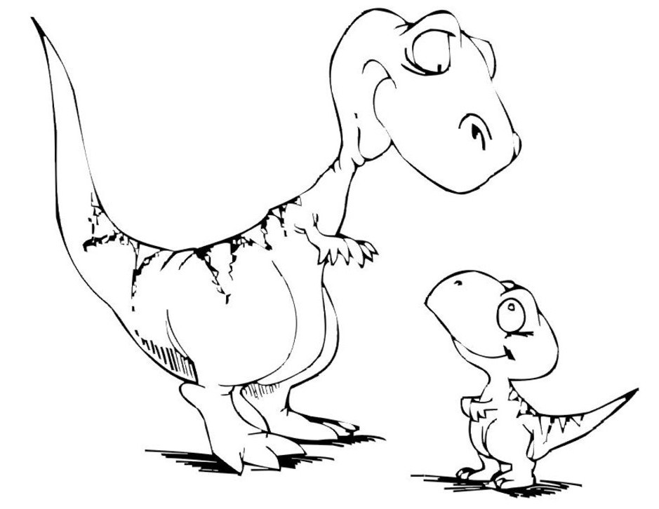 Coloring Pages For Kids Dinosaurs
 Dinosaur Coloring Pages Free Printable Coloring