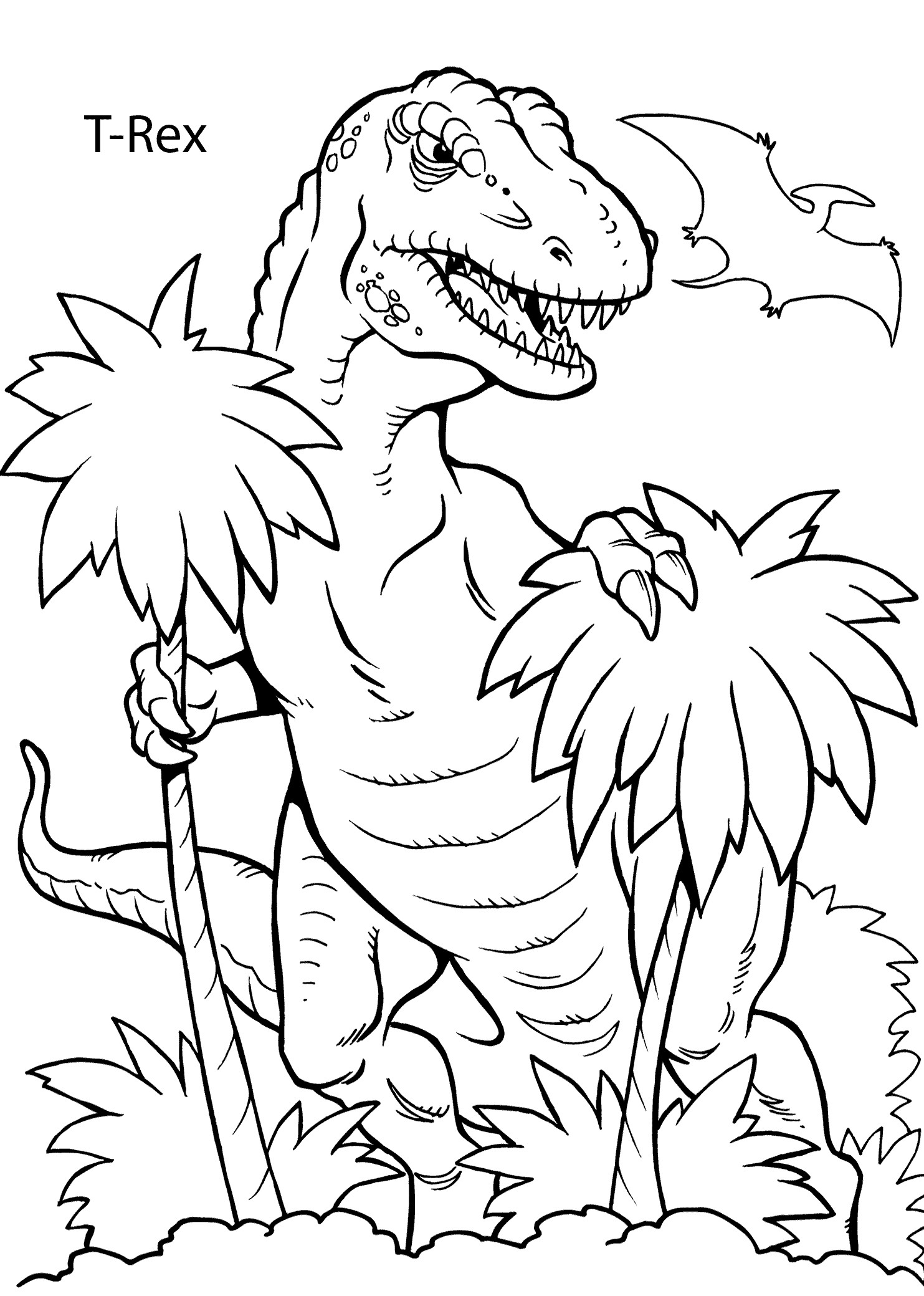 Coloring Pages For Kids Dinosaurs
 T Rex dinosaur coloring pages for kids printable free