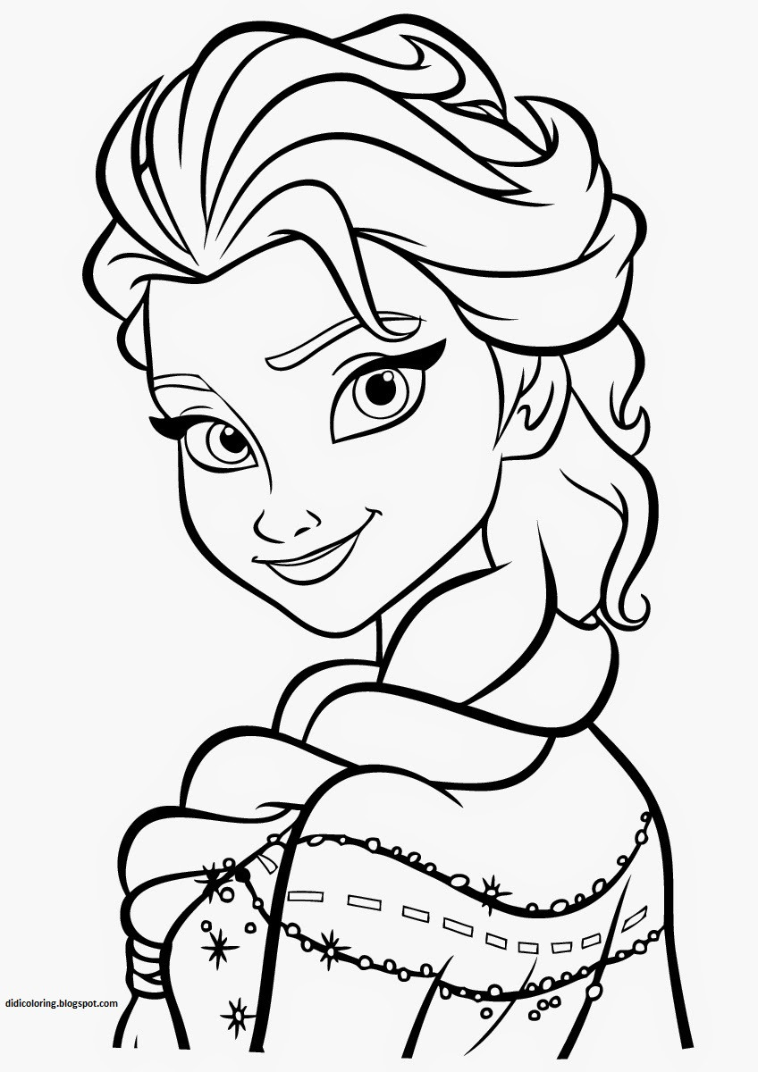 Coloring Pages For Kids Elsa
 Free printable Elsa Walt Disney characters coloring for