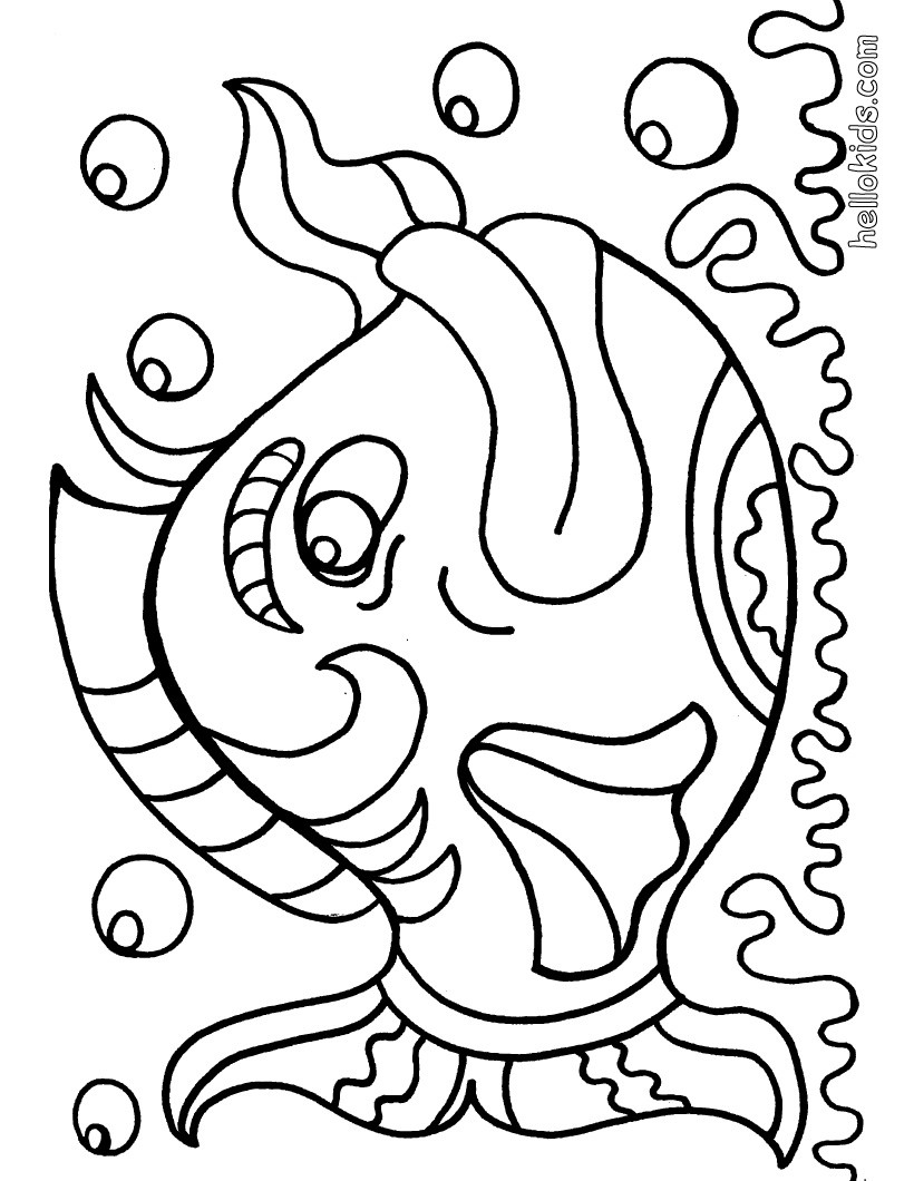 Coloring Pages For Kids Fish
 Free Fish Coloring Pages for Kids