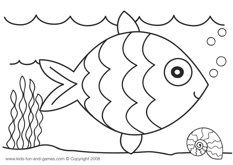 Coloring Pages For Kids Fish
 Funny Fish Coloring Pages Collection 2010