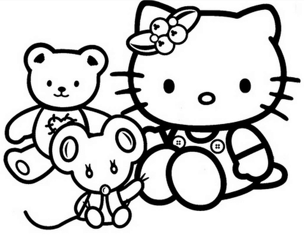 Coloring Pages For Kids Hello Kitty
 Hello Kitty Cartoon Drawing at GetDrawings