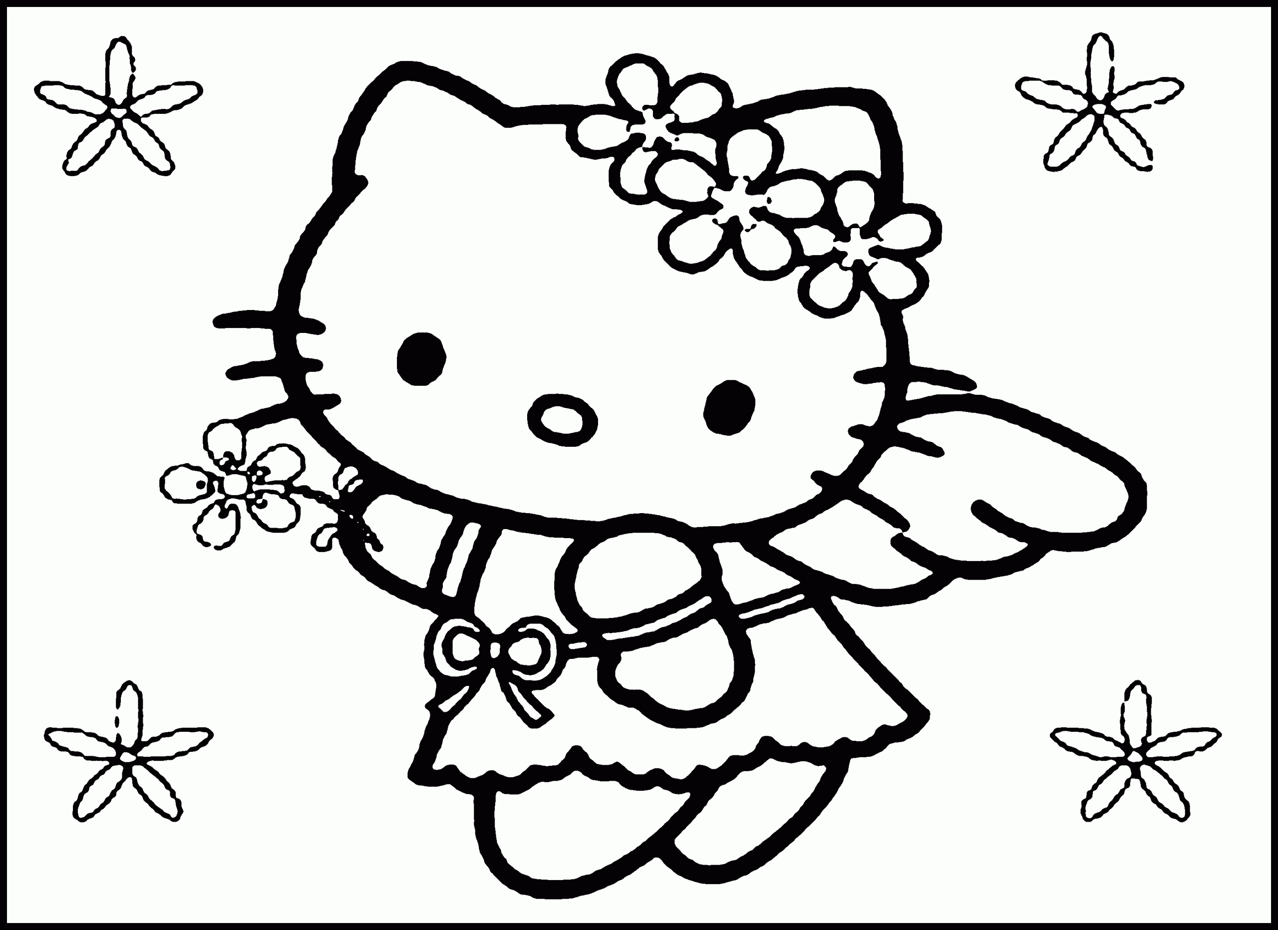 Coloring Pages For Kids Hello Kitty
 Lusine