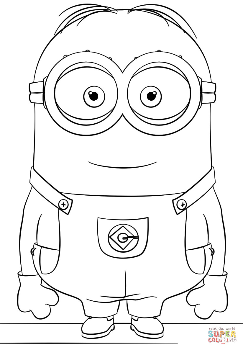 Coloring Pages For Kids Minions
 Minion Dave coloring page