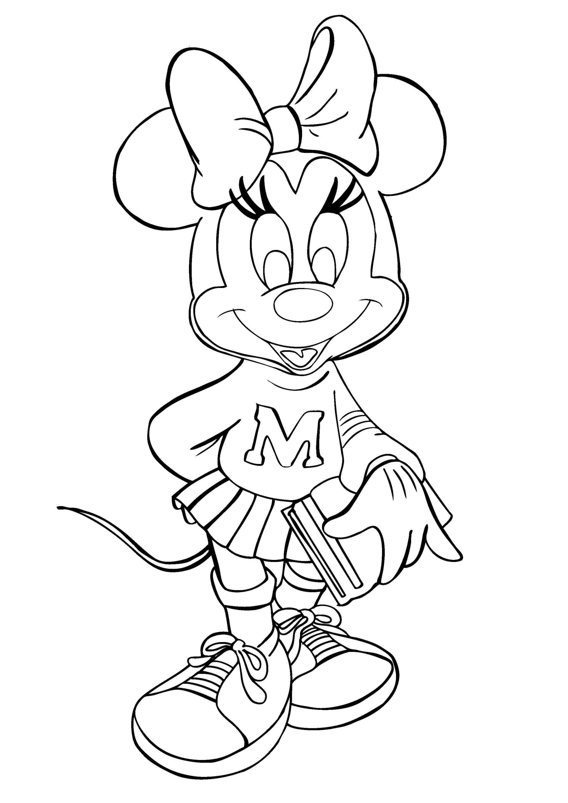 Coloring Pages For Kids Minnie Mouse
 Free Printable Minnie Mouse Coloring Pages For Kids