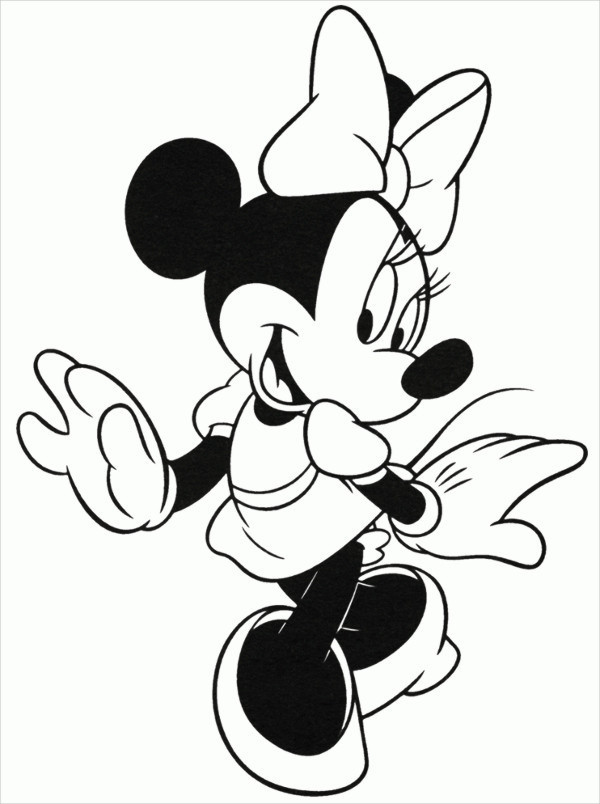 Coloring Pages For Kids Minnie Mouse
 9 Cute Minnie Mouse Coloring Pages PSD JPG GIF