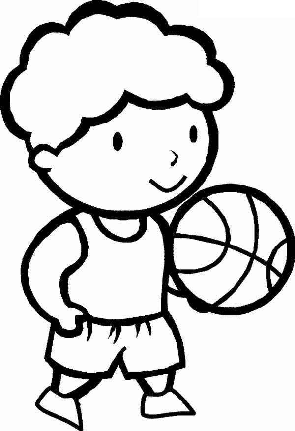 Coloring Pages For Little Boys
 Free Boy Playing Basketball Download Free Clip Art Free