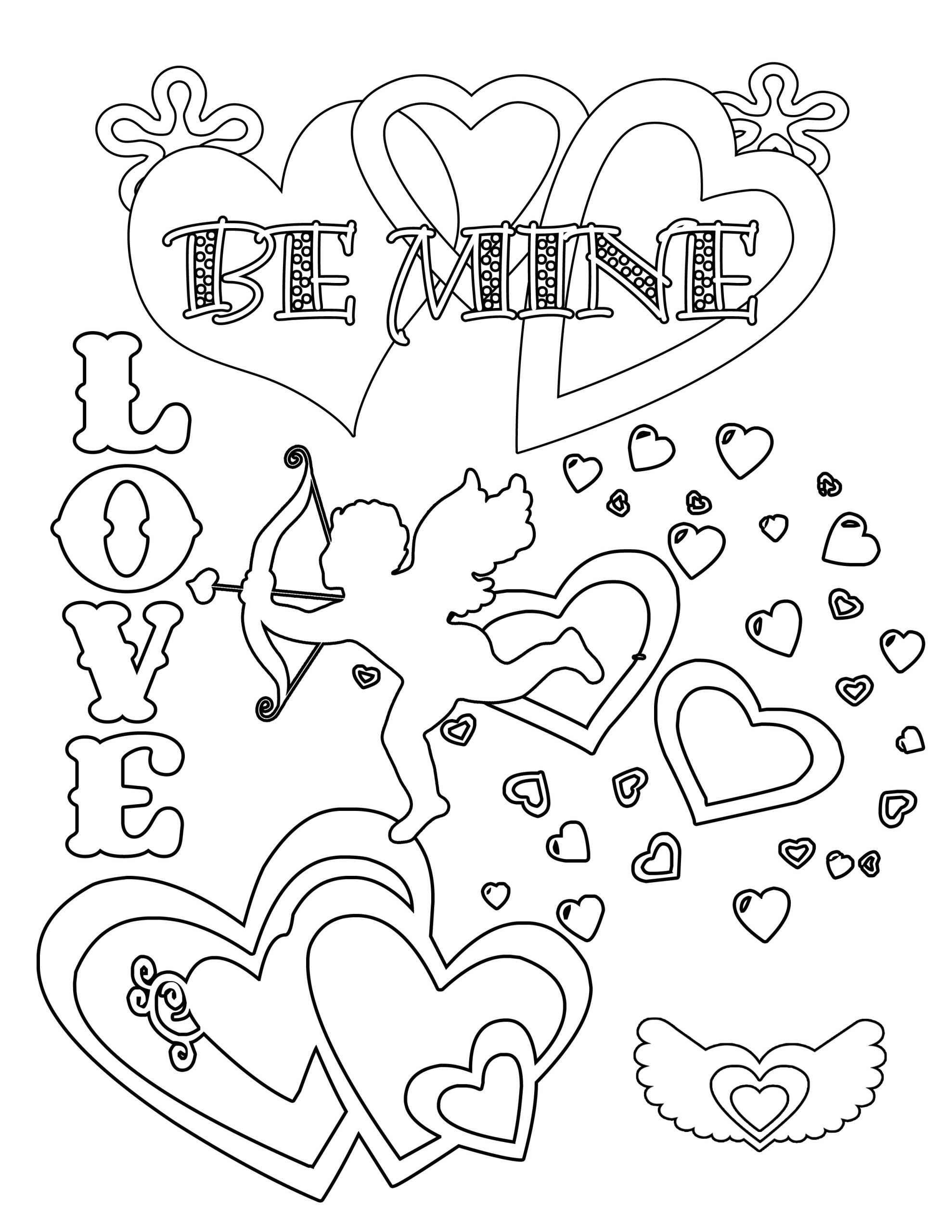 Coloring Pages For Valentines Day Printable
 Party Simplicity Free Valentines Day Coloring Pages and