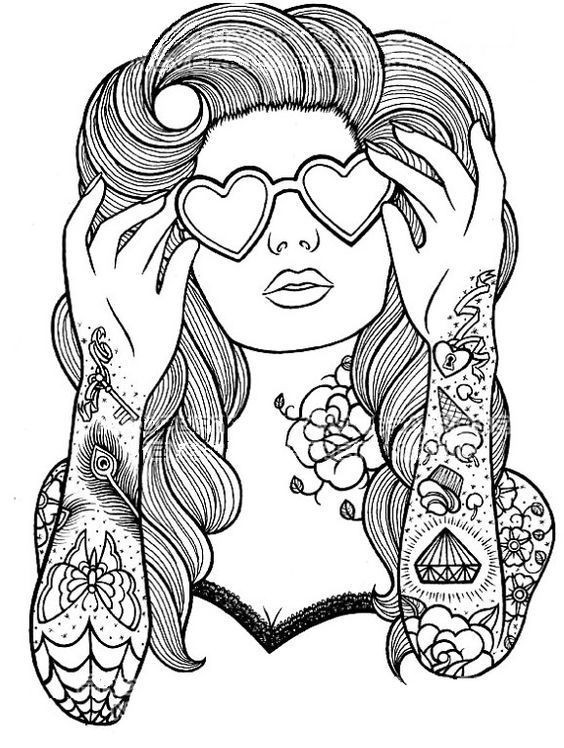 Coloring Pages To Print For Girls
 Pin by Colory on People－Adult coloring pages