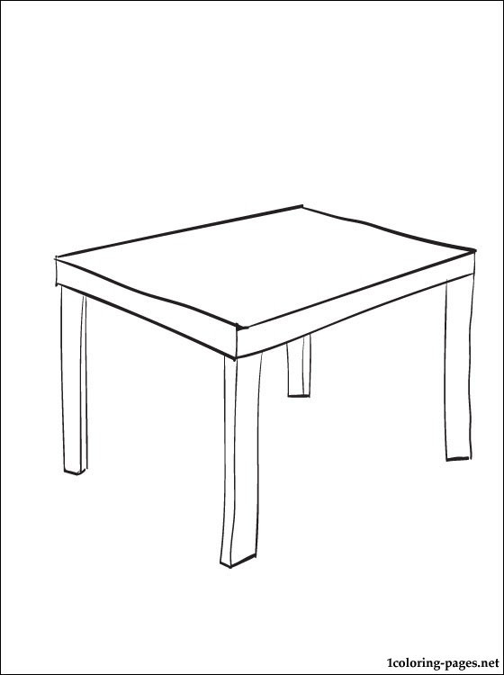 Coloring Table For Kids
 Coloring page table