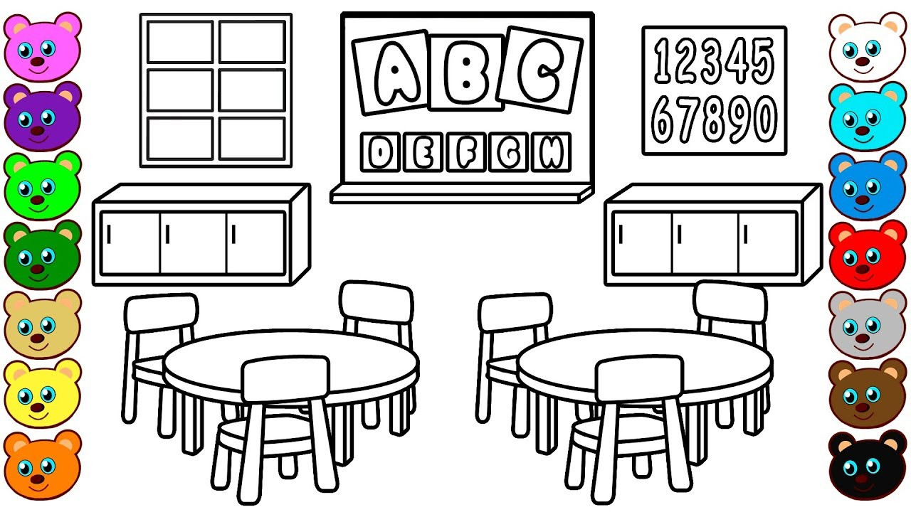 Coloring Table For Kids
 Kindergarten Classroom