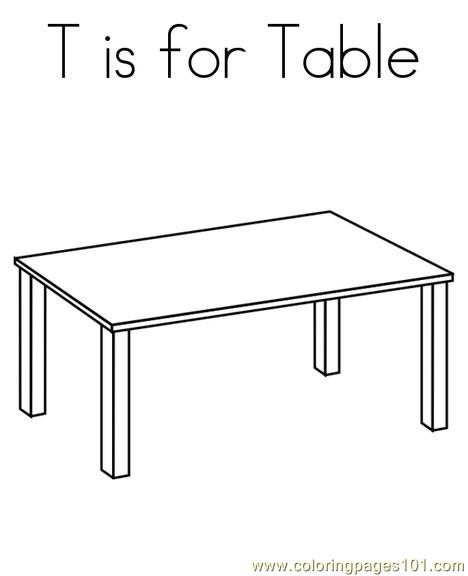 Coloring Table For Kids
 Table printable coloring page for kids and adults