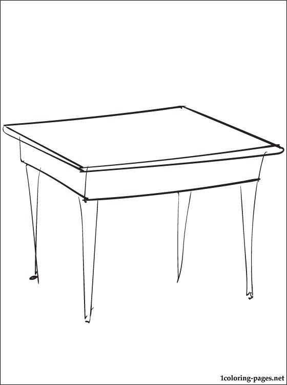 Coloring Table For Kids
 Coloring page dining room table