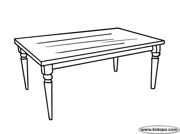 Coloring Table For Kids
 Kitchen table coloring page