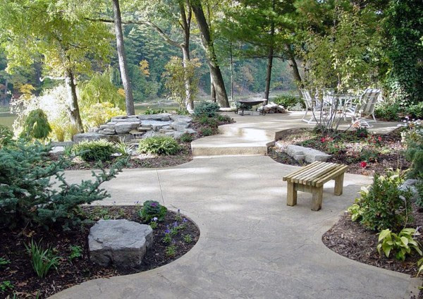 Concrete Patio Landscaping
 60 Concrete Patio Ideas Unique Backyard Retreats