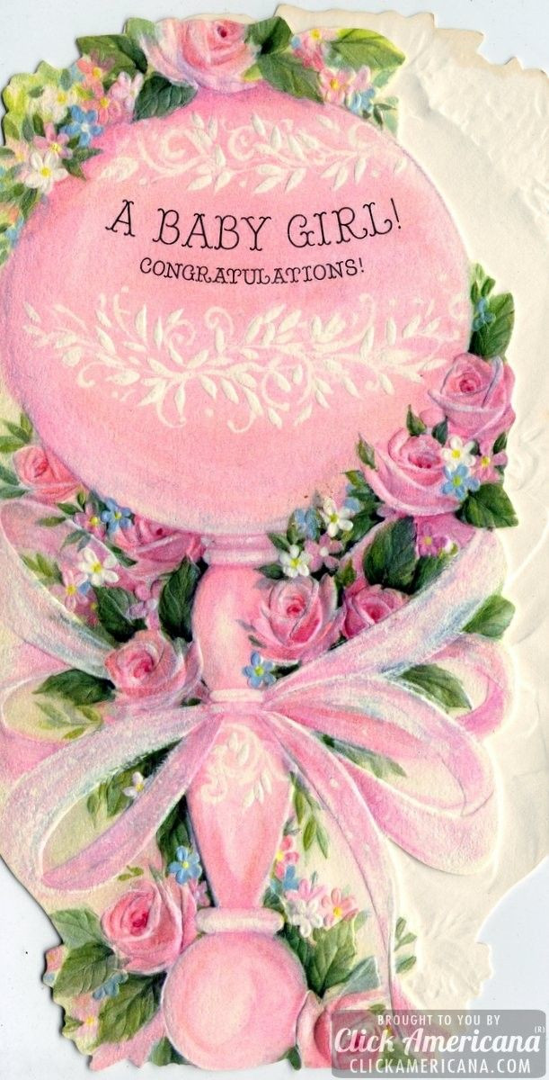 Congrats On New Baby Girl Quotes
 Congrats on your baby girl Vintage cards from 1969