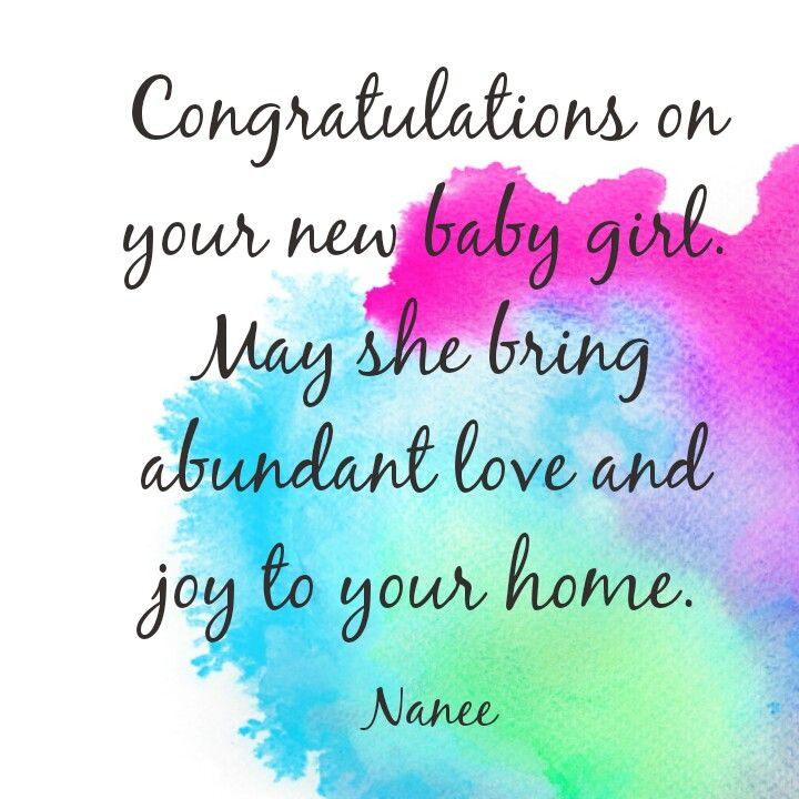 Congrats On New Baby Girl Quotes
 Congratulations baby girl