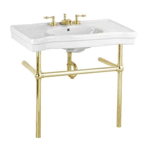 Console Sink Bathroom
 Shop White Bathroom Console Sink Belle Epoque China with