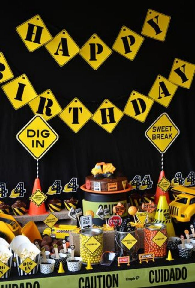 Construction Birthday Party Decorations
 45 Construction Birthday Party Ideas