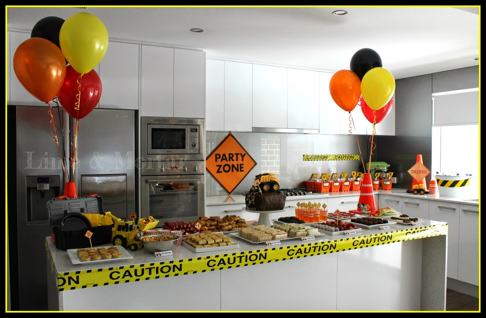 Construction Birthday Party Decorations
 Lime & Mortar Kids Parties Construction Party