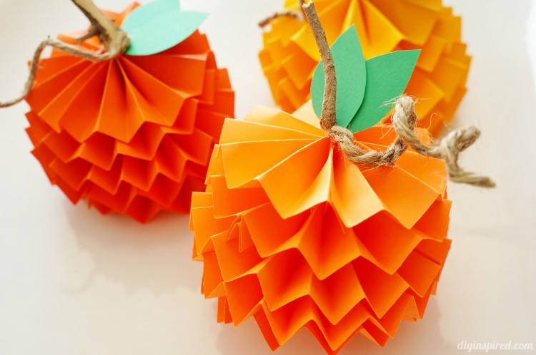 Construction Paper Craft Ideas For Adults
 DIY decor How to make paper pumpkins for fall AOL Lifestyle