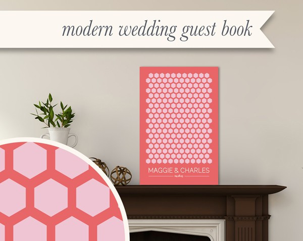 Contemporary Wedding Guest Book
 Modern guest book posters Brooklyn Bride Modern