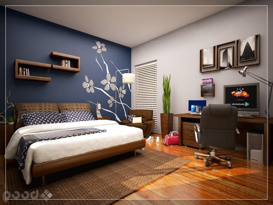 Cool Bedroom Paint Ideas
 bedroom wall paint ideas Cool bedroom with skylight blue