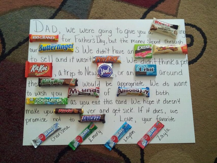 Cool Father Day Gift Ideas
 Made this for Daniel his love for candy and the