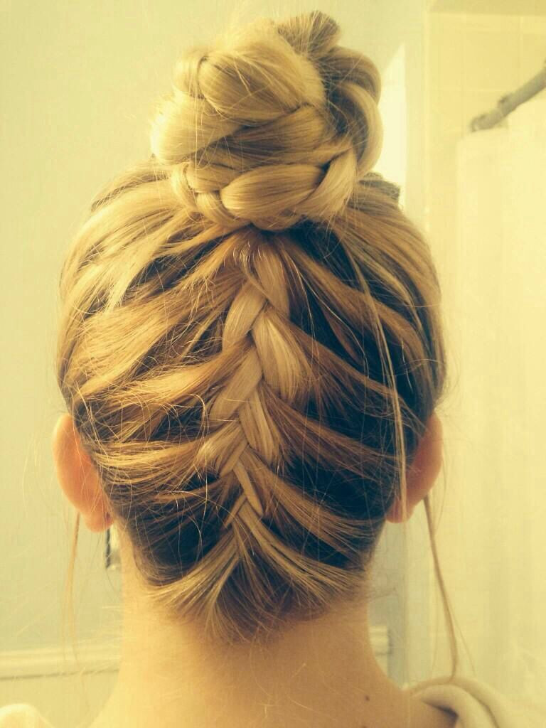 Cool French Braid Hairstyles
 Gorgeous French braid bun Cool Hairstyles