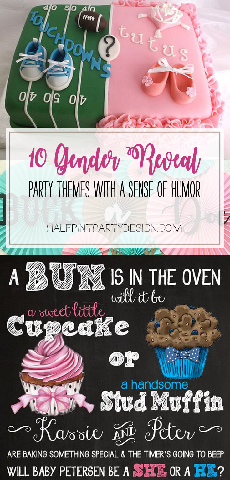 Cool Ideas For Gender Reveal Party
 Humorous Gender Reveal Party Ideas Halfpint Party Design