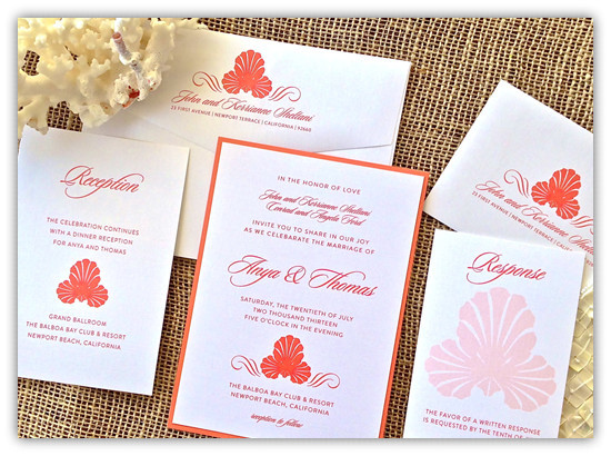 Coral Color Wedding Invitations
 Top 10 Coral Wedding Invitations