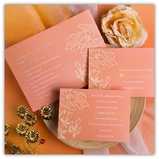 Coral Color Wedding Invitations
 25 best Coral Wedding Ideas and Invitations images on
