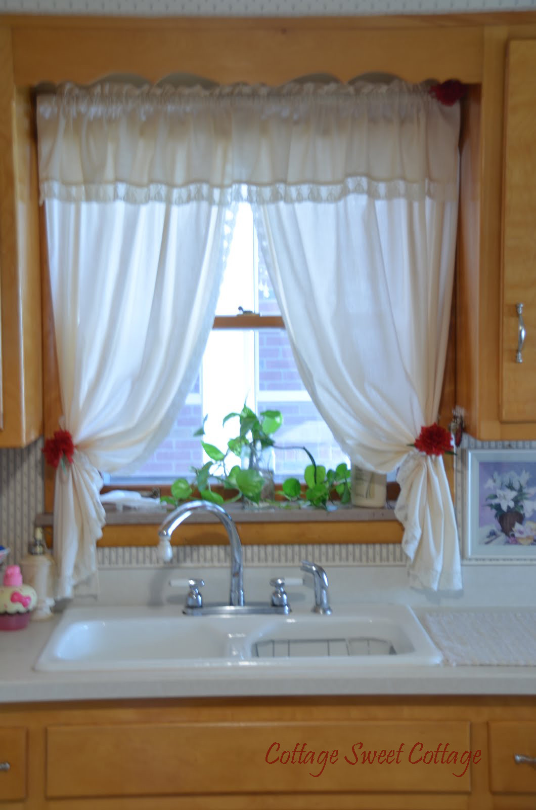 Cottage Kitchen Curtains
 Cottage Sweet Cottage Curtains for my SweetHeart Kitchen