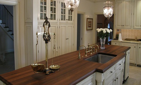 Countertop For Kitchen
 Walnut Kitchen Island Countertop with Sink Designed by